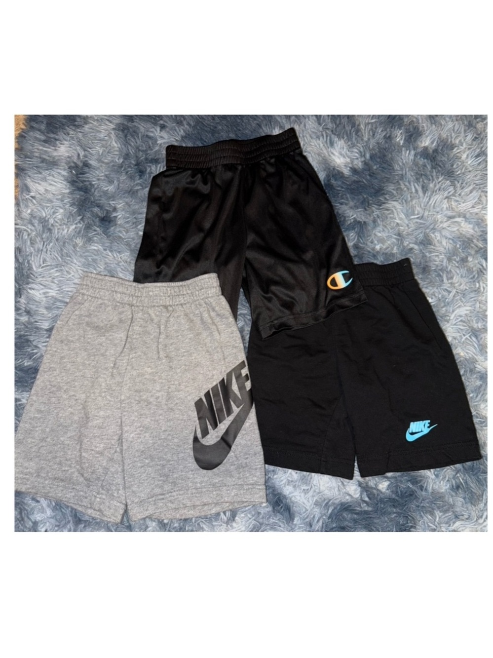 Nike & Champion Kids Shorts Pack - Black & Gray